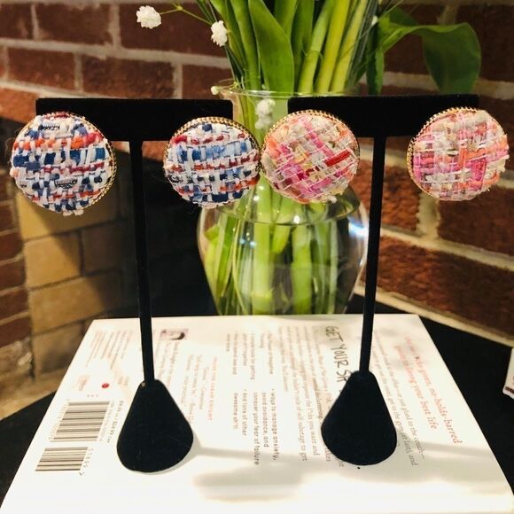 Aldo- Button Earrings  - Picture 1 of 2